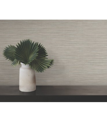 4195-5338 - Lorn Taupe Faux Grasscloth 54" Width Wallpaper-High Performance