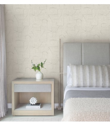 4195-5323 - Lyle Light Grey Abstract Geometric 54" Width Wallpaper-High Performance