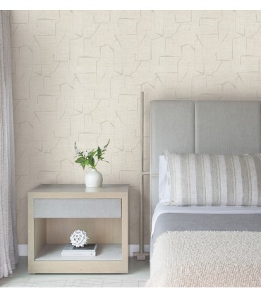4195-5322 - Lyle Beige Abstract Geometric 54" Width Wallpaper-High Performance