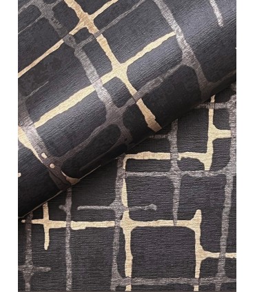 4195-5360 - Rian Black Linear Abstract 50.5" Width Wallpaper-High Performance