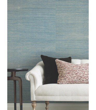 YGL7086 - Maguey Sisal Vanilla Turqupise Wallpaper-Natural Palette Resource