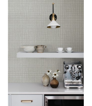 4177-27716 - Albin Beige Gridline Wallpaper-Drew and Jonathan