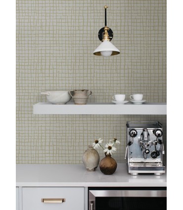 4177-27717 - Albin Pearl Gridline Wallpaper-Drew and Jonathan