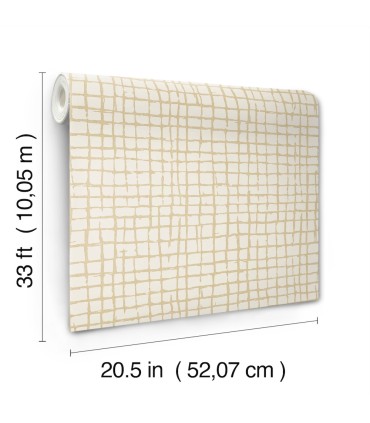 4177-27717 - Albin Pearl Gridline Wallpaper-Drew and Jonathan