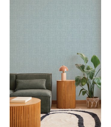 4177-27715 - Albin Sky Blue Gridline Wallpaper-Drew and Jonathan