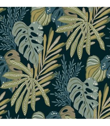 4177-27739 - Alocasia Green Tropical Foliage Wallpaper-Drew and Jonathan