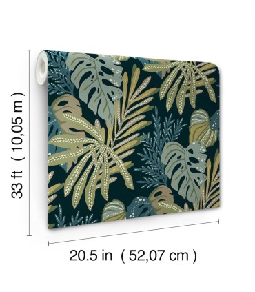 4177-27739 - Alocasia Green Tropical Foliage Wallpaper-Drew and Jonathan