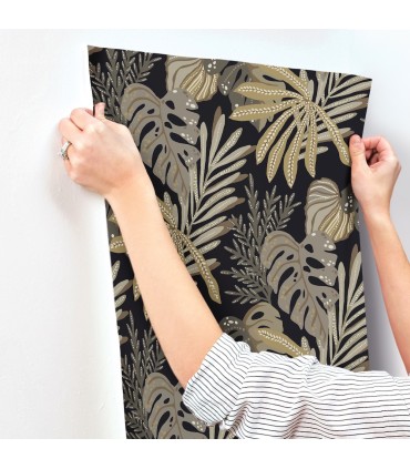 4177-27736 - Alocasia Neutral Tropical Foliage Wallpaper-Drew and Jonathan