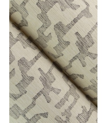 4177-27704 - Cipher Black Geometric Faux Grasscloth Wallpaper-Drew and Jonathan