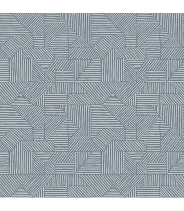 4177-83304 - Crescendo Blue Block Geometric Wallpaper-Drew and Jonathan
