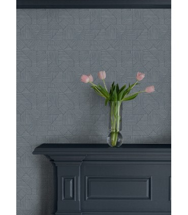 4177-83304 - Crescendo Blue Block Geometric Wallpaper-Drew and Jonathan