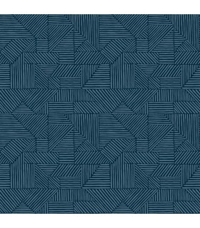 4177-83301 - Crescendo Dark Blue Block Geometric Wallpaper-Drew and Jonathan