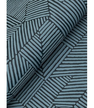 4177-83301 - Crescendo Dark Blue Block Geometric Wallpaper-Drew and Jonathan