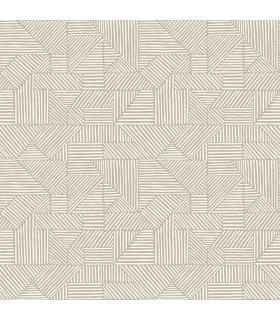 4177-83303 - Crescendo Light Grey Block Geometric Wallpaper-Drew and Jonathan