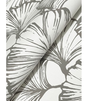 4177-27713 - Kyoto Charcoal Ginkgo Leaf Wallpaper-Drew and Jonathan