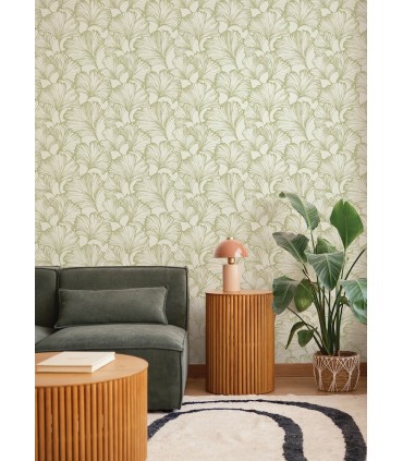 4177-27714 - Kyoto Moss Ginkgo Leaf Wallpaper-Drew and Jonathan