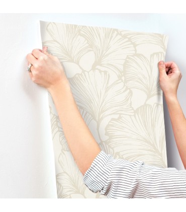 4177-27711 - Kyoto Pearl Ginkgo Leaf Wallpaper-Drew and Jonathan