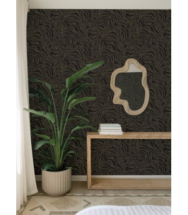 4177-27709 - Massar Black Modern Marbled Wallpaper-Drew and Jonathan