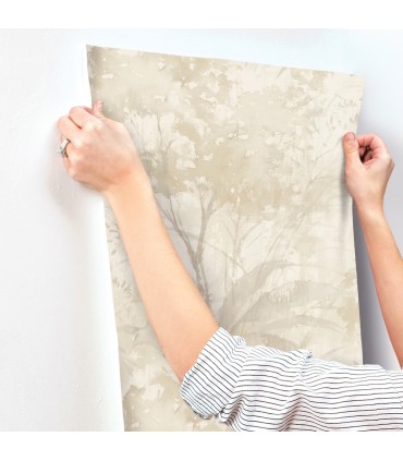 4177-27752 - Mistwood Beige Forest Wallpaper-Drew and Jonathan