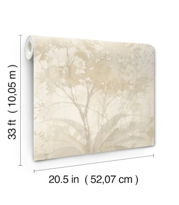 4177-27752 - Mistwood Beige Forest Wallpaper-Drew and Jonathan