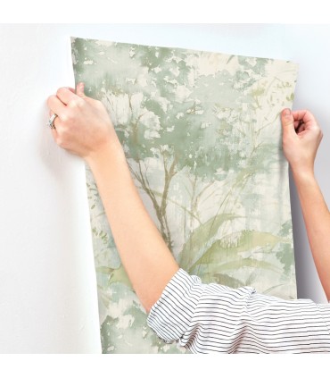 4177-27751 - Mistwood Green Forest Wallpaper-Drew and Jonathan