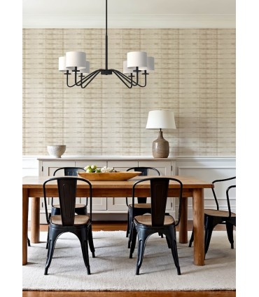 4177-27729 - Modulus Beige Geometric Stripe Wallpaper-Drew and Jonathan