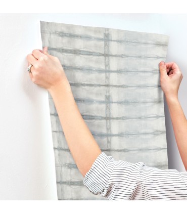 4177-27727 - Modulus Denim Geometric Stripe Wallpaper-Drew and Jonathan