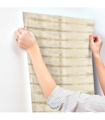 4177-27730 - Modulus Wheat Geometric Stripe Wallpaper-Drew and Jonathan