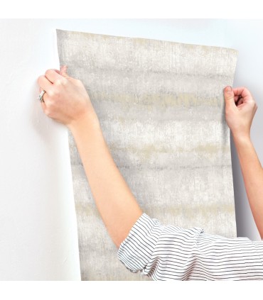 4177-27731 - Morningtide Grey Textured Stripe Wallpaper-Drew and Jonathan