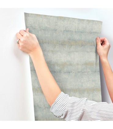 4177-27733 - Morningtide Light Blue Textured Stripe Wallpaper-Drew and Jonathan