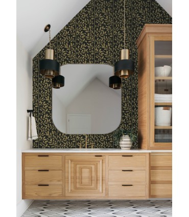 4177-83306 - Sagecrest Black Sapling Wallpaper-Drew and Jonathan