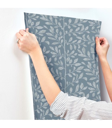 4177-83309 - Sagecrest Blue Sapling Wallpaper-Drew and Jonathan
