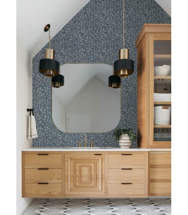 4177-83309 - Sagecrest Blue Sapling Wallpaper-Drew and Jonathan