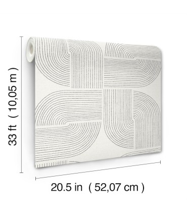 4177-27725 - Savoye Black Spiral Arches Wallpaper-Drew and Jonathan