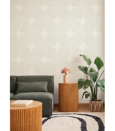 4177-27724 - Savoye Brown Spiral Arches Wallpaper-Drew and Jonathan