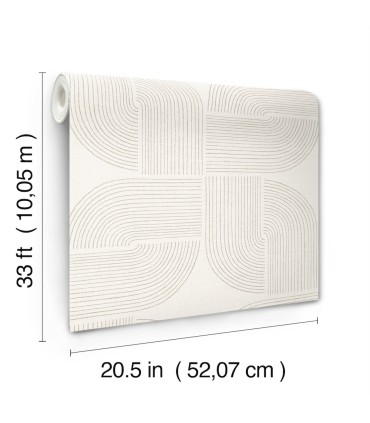 4177-27724 - Savoye Brown Spiral Arches Wallpaper-Drew and Jonathan