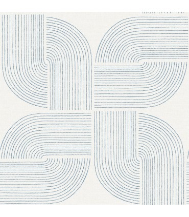 4177-27723 - Savoye Dark Blue Spiral Arches Wallpaper-Drew and Jonathan