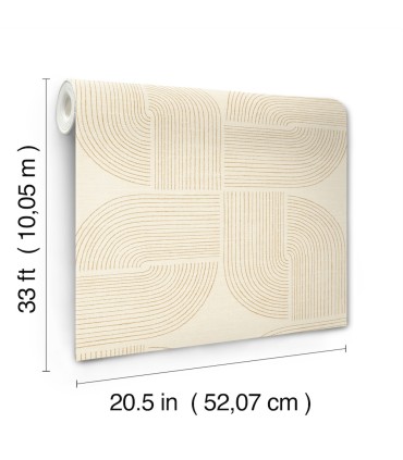 4177-27726 - Savoye Wheat Spiral Arches Wallpaper-Drew and Jonathan