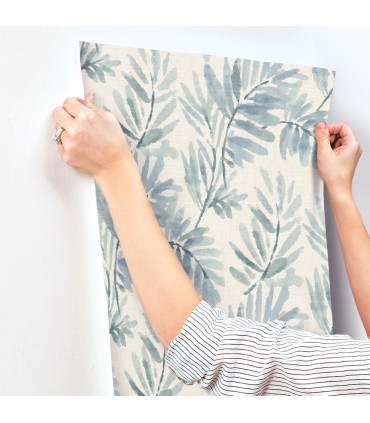 4177-27743 - Serenade Blue Ferns Wallpaper-Drew and Jonathan