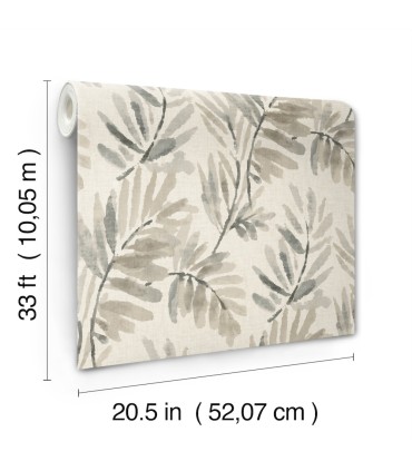 4177-27741 - Serenade Grey Ferns Wallpaper-Drew and Jonathan