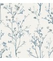 4177-27721 - Silverling Blue Budding Branches Wallpaper-Drew and Jonathan
