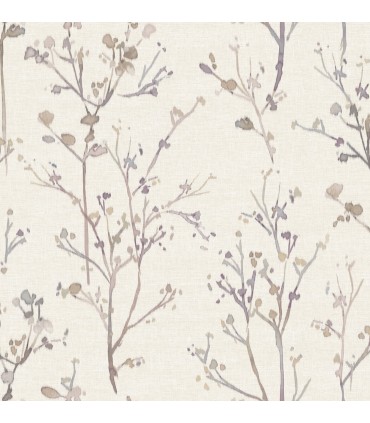 4177-27722 - Silverling Lavender Budding Branches Wallpaper-Drew and Jonathan