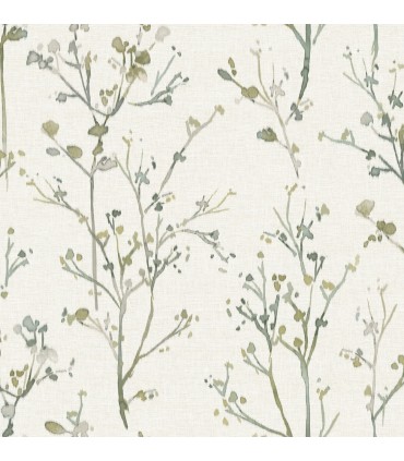 4177-27719 - Silverling Moss Budding Branches Wallpaper-Drew and Jonathan