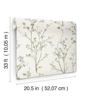 4177-27719 - Silverling Moss Budding Branches Wallpaper-Drew and Jonathan