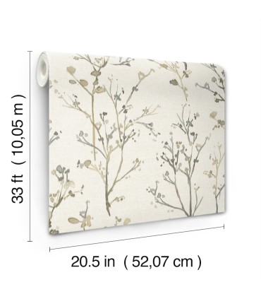 4177-27720 - Silverling Neutral Budding Branches Wallpaper-Drew and Jonathan