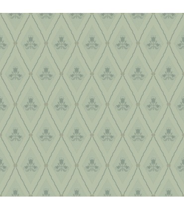 4201-48031 - Alma Mint Diamond Floral Wallpaper-Savanna by A Street