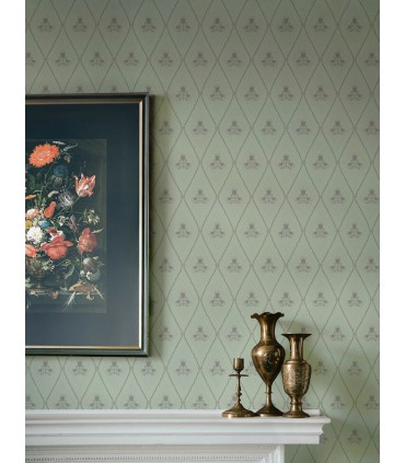 4201-48031 - Alma Mint Diamond Floral Wallpaper-Savanna by A Street