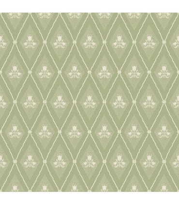 4201-48030 - Alma Moss Diamond Floral Wallpaper-Savanna by A Street