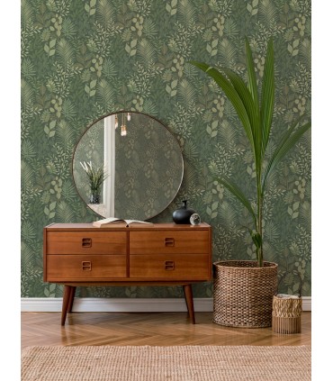 4201-20103 - Angslycka Dark Green Forest Botanicals Wallpaper-Savanna by A Street