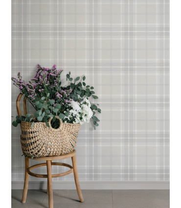 4201-92123 - Emma Dove Plaid Wallpaper-Savanna by A Street